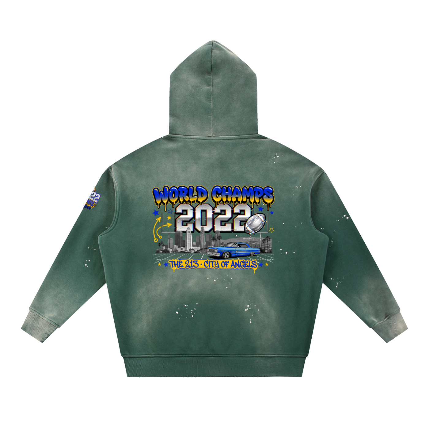 Los Angeles Champs Hoodie  - Vintage Washed