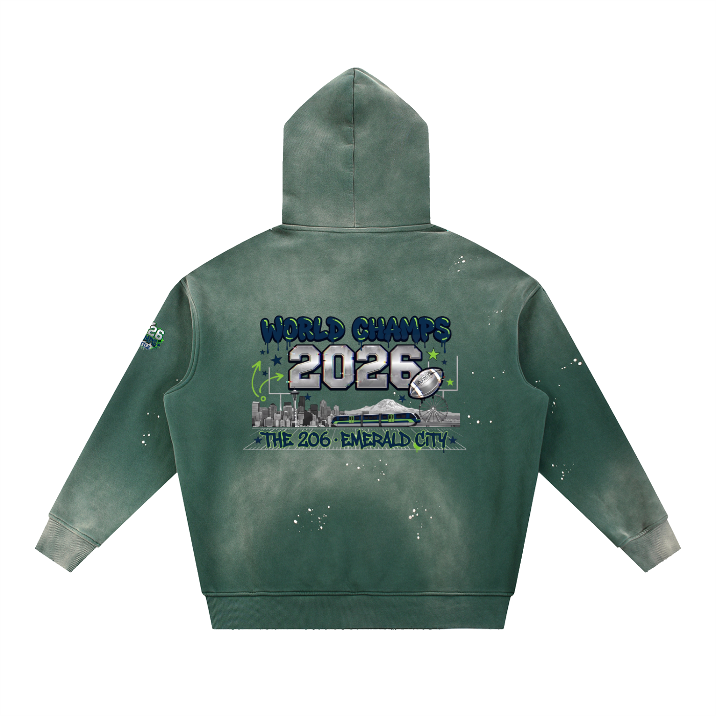 Seattle Champs Hoodie  - Vintage Washed