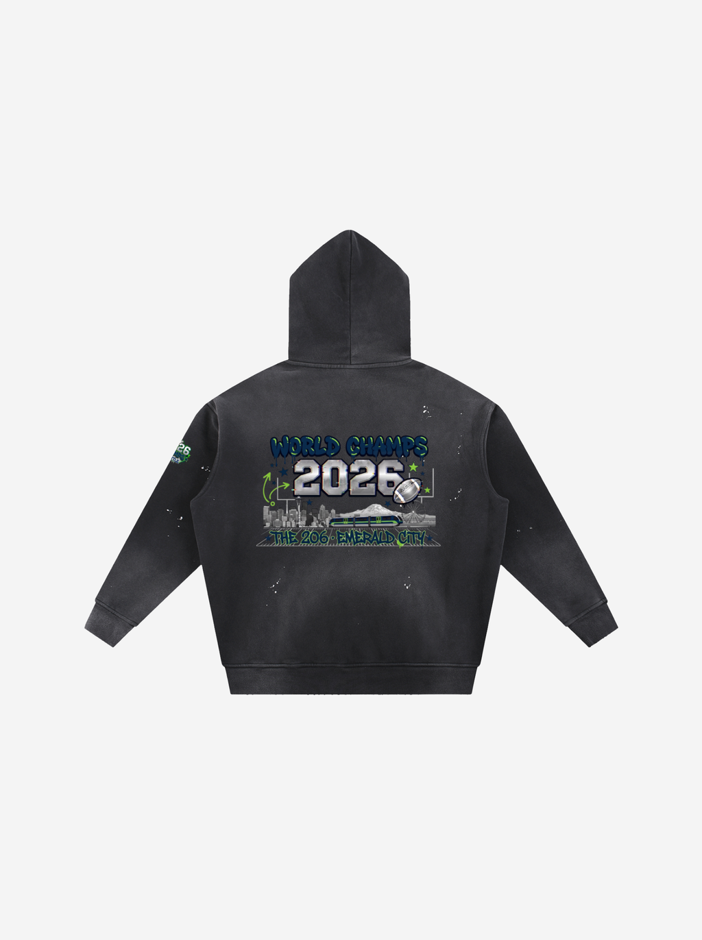Seattle Champs Hoodie  - Vintage Washed
