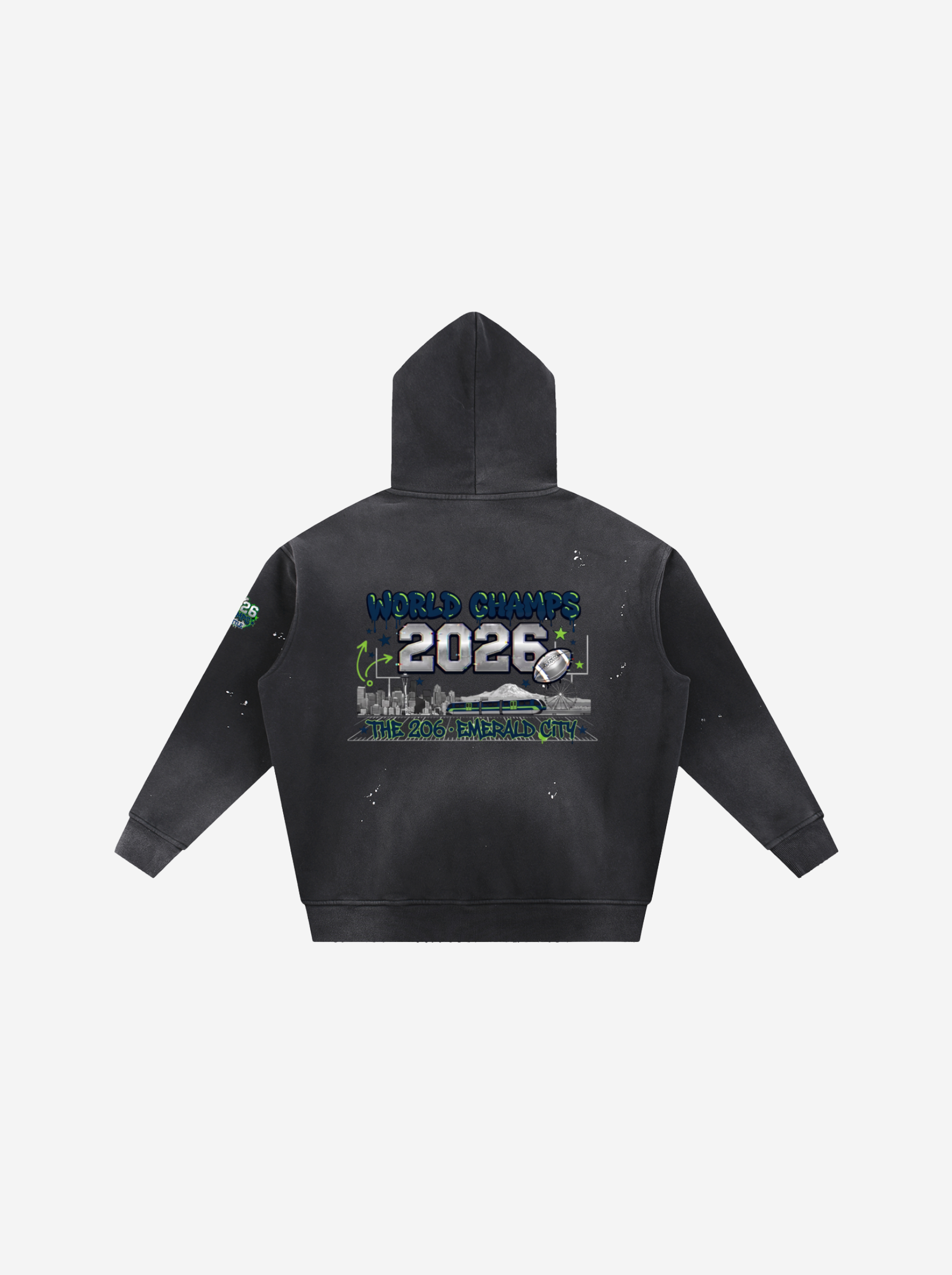 Seattle Champs Hoodie  - Vintage Washed