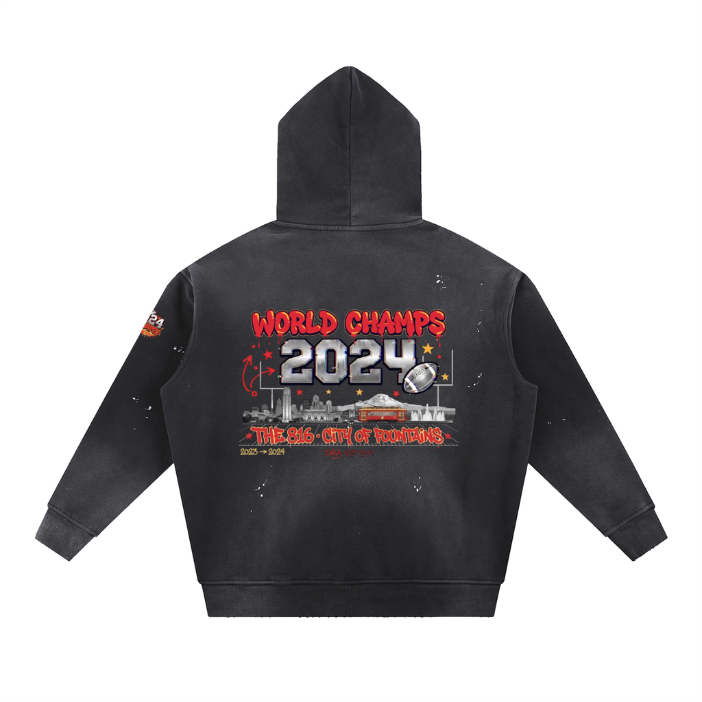 Kansas City Champs Hoodie  - Vintage Washed