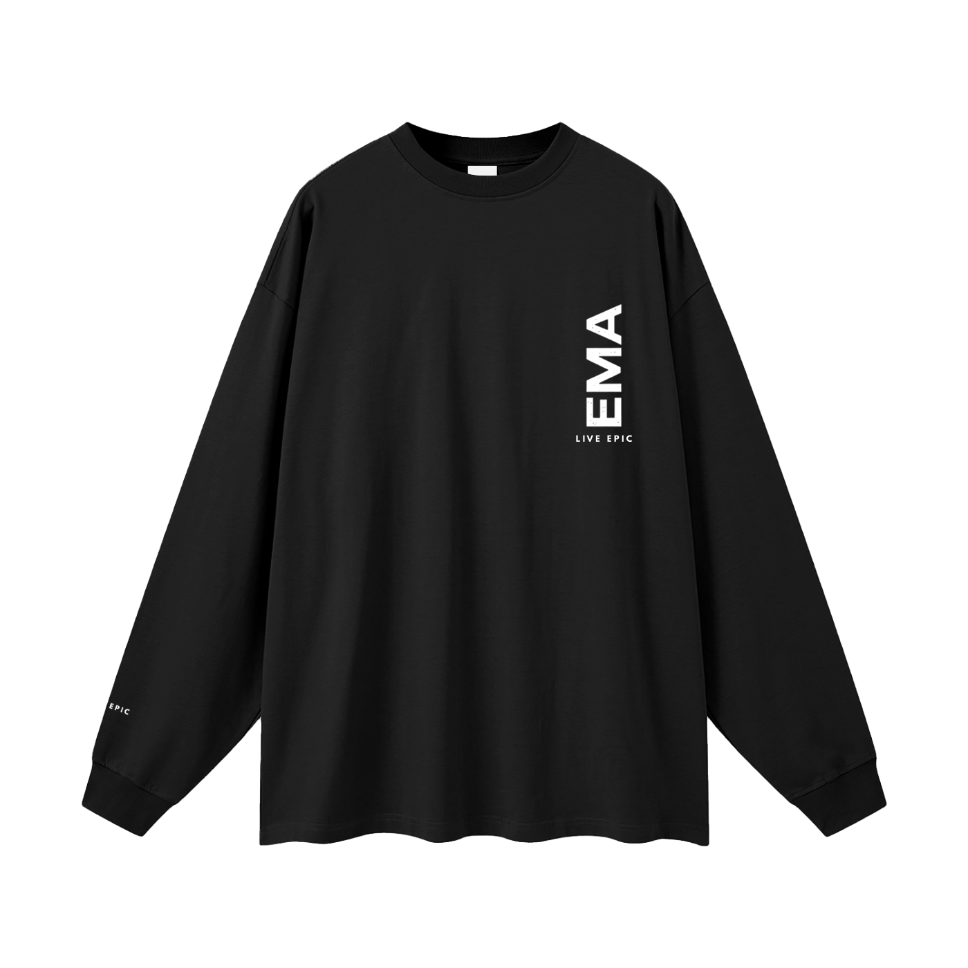 EMA Oversized Long Sleeve Tee  (Black)