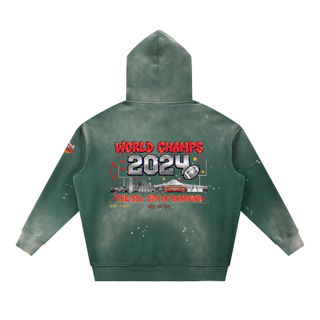Kansas City Champs Hoodie  - Vintage Washed