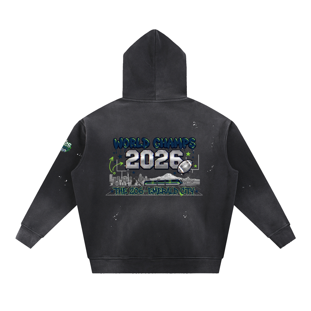 Seattle Champs Hoodie  - Vintage Washed