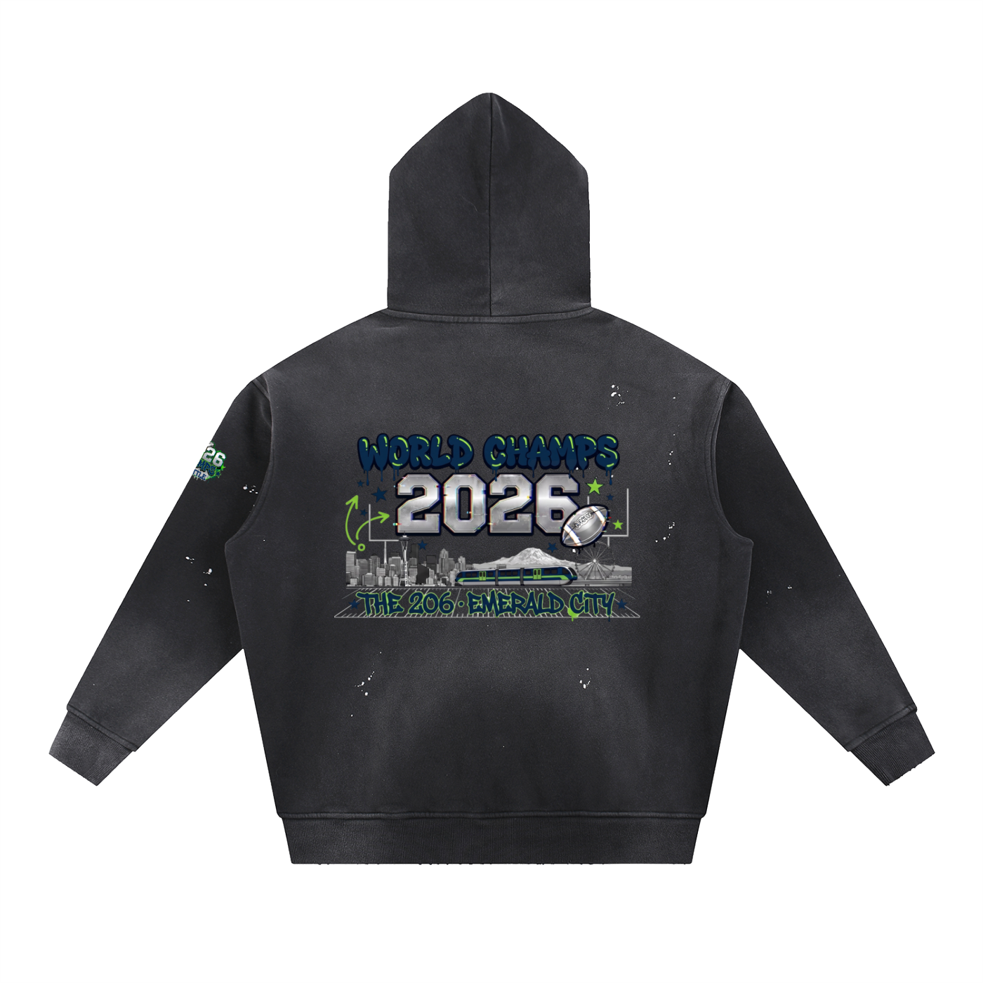 Seattle Champs Hoodie  - Vintage Washed