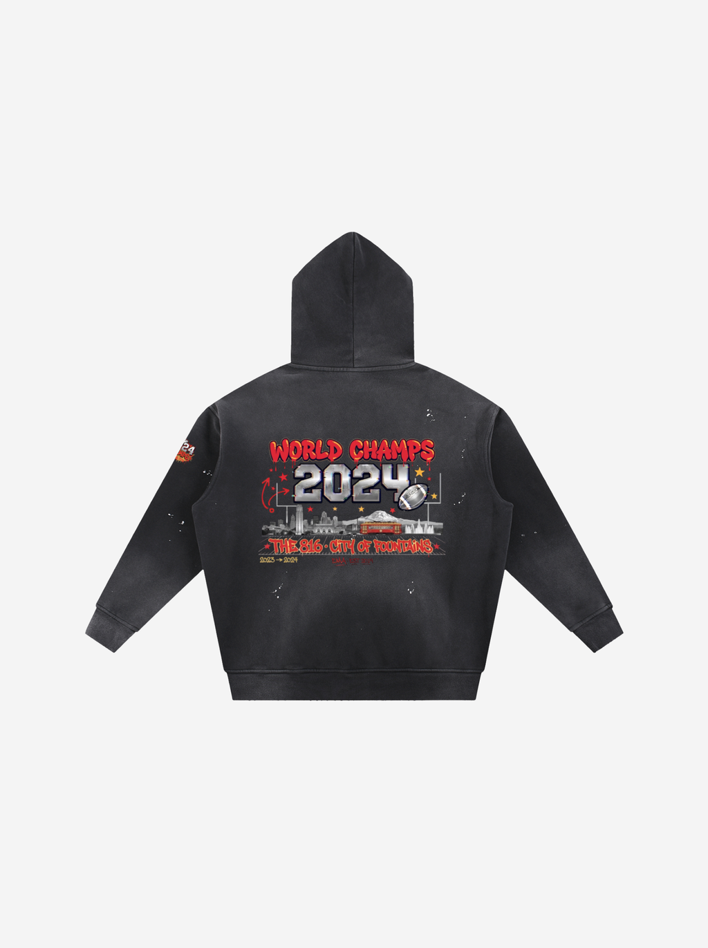 Kansas City Champs Hoodie  - Vintage Washed