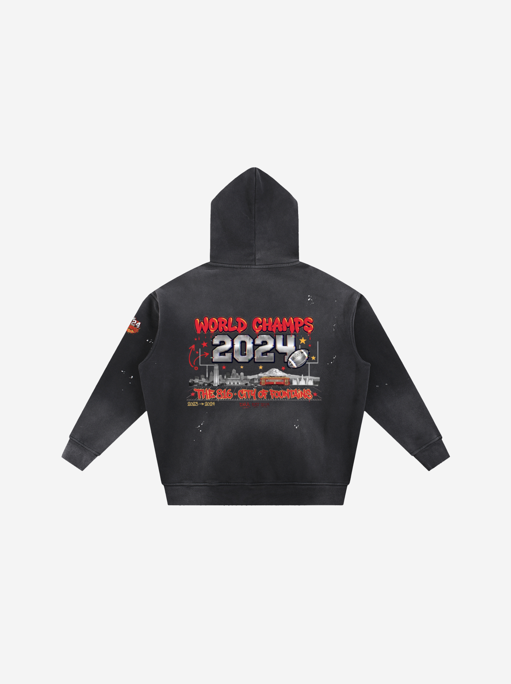 Kansas City Champs Hoodie  - Vintage Washed