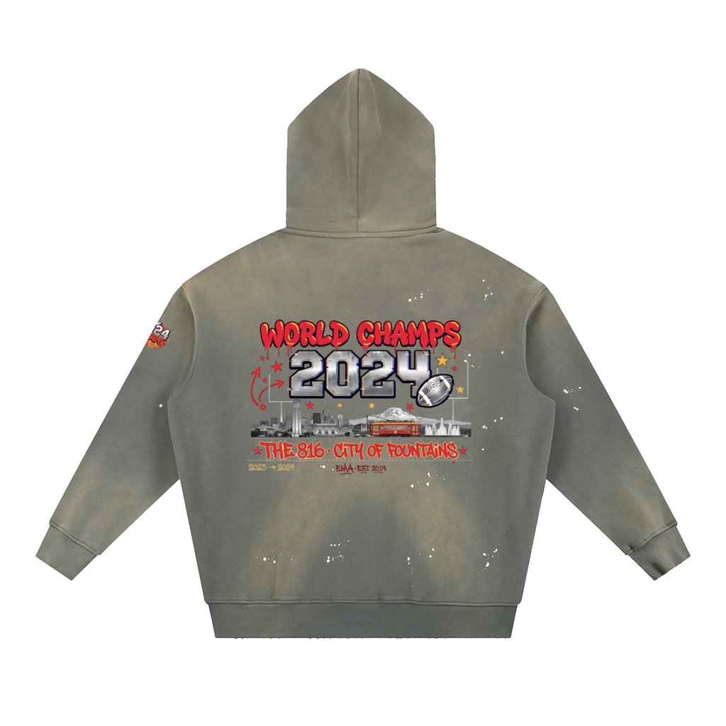 Kansas City Champs Hoodie  - Vintage Washed