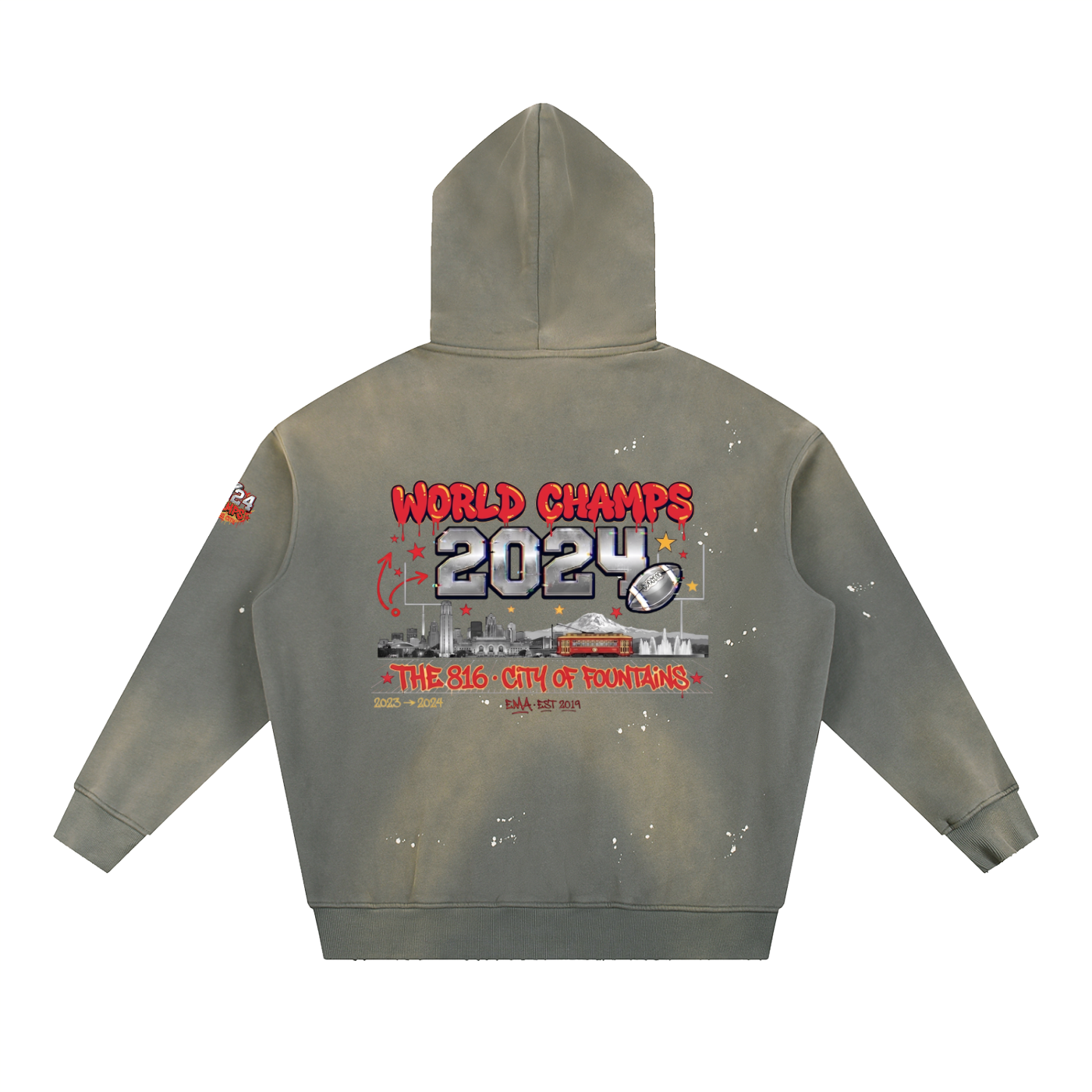 Kansas City Champs Hoodie  - Vintage Washed