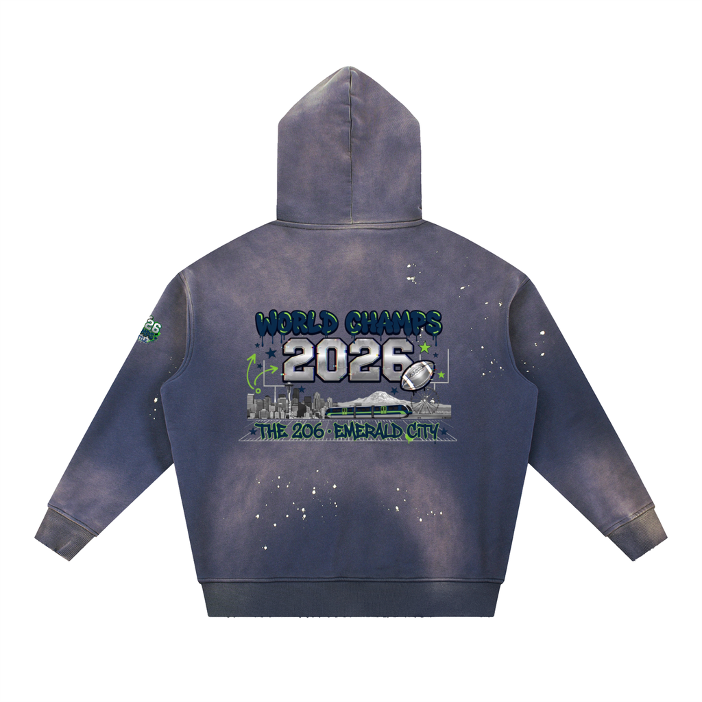 Seattle Champs Hoodie  - Vintage Washed
