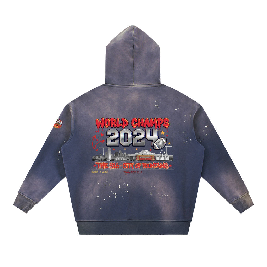 Kansas City Champs Hoodie  - Vintage Washed