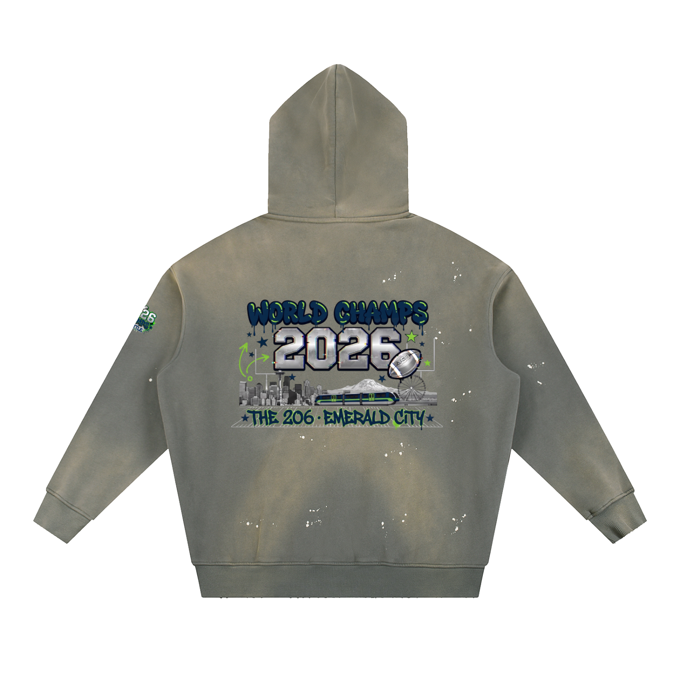 Seattle Champs Hoodie  - Vintage Washed